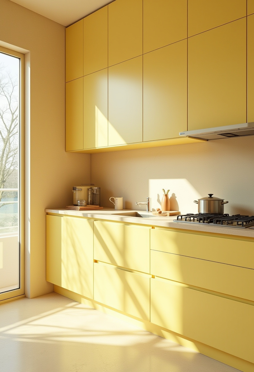 yellow kitchen cabinets 29