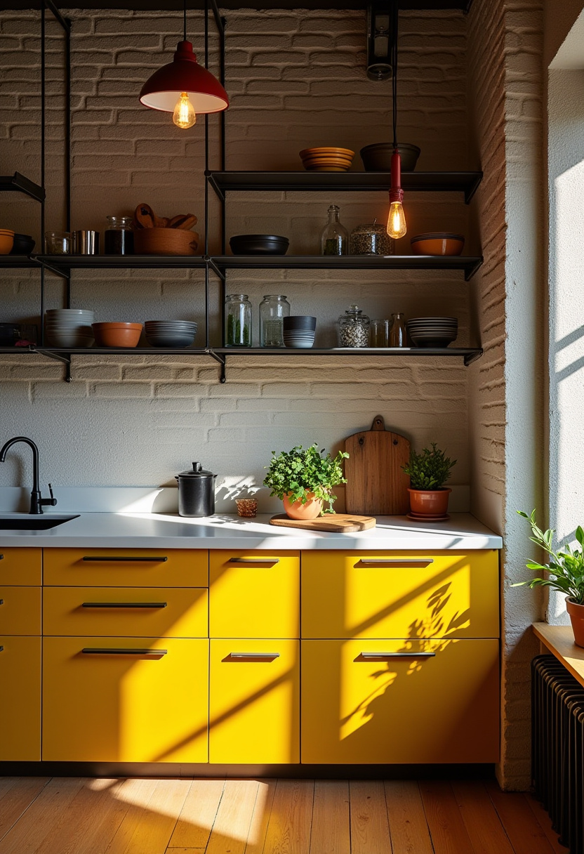yellow kitchen cabinets 4