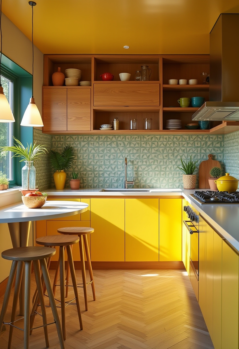 yellow kitchen cabinets 6